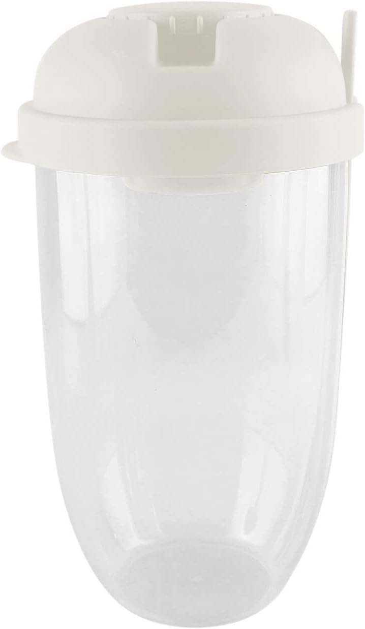 Breakfast Cup - Oat - Yogurt - Salad Cup - Portable Breakfast Lunch Cup - Food Storage Cup - Vegetable and Fruit Cup - Lid - Spoon - White - Image 1