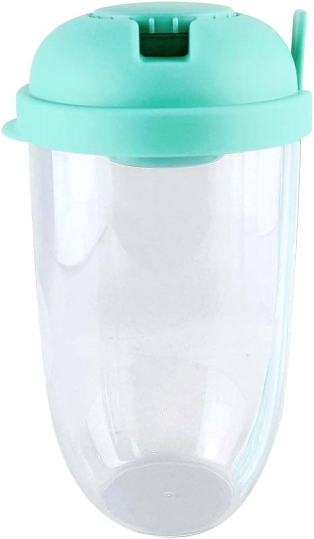 Breakfast Cup - Oat - Yogurt - Salad Cup - Portable Breakfast Lunch Cup - Food Storage Cup - Vegetable and Fruit Cup - Lid - Spoon - Green - Image 1