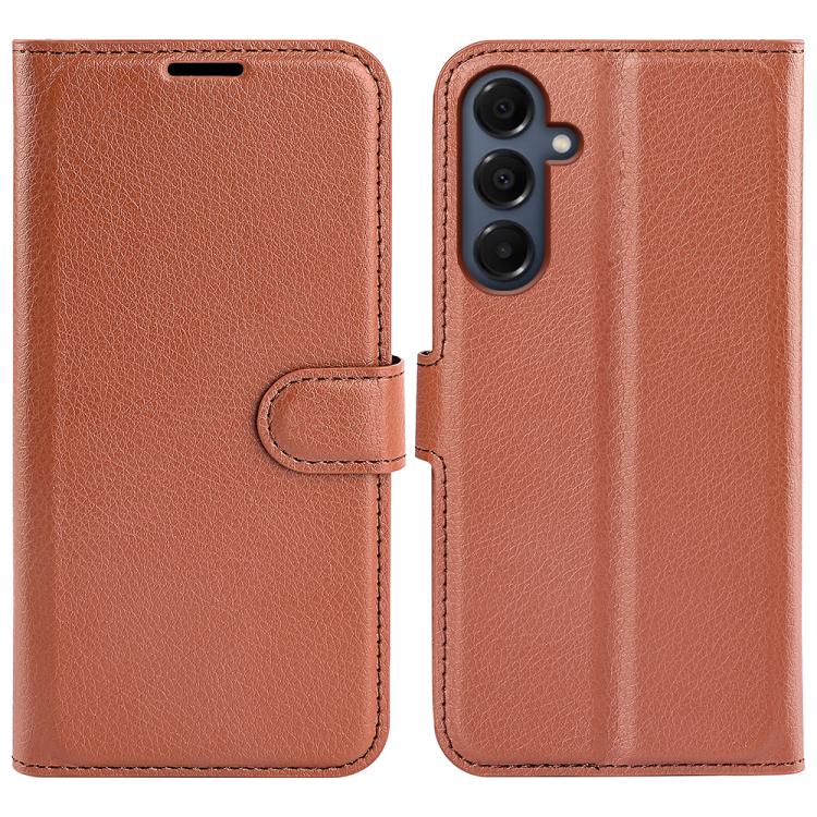 Compatible with Samsung Galaxy A17 5G Brown Horizontal Flip Stand Case Samsung Brown - Image 1