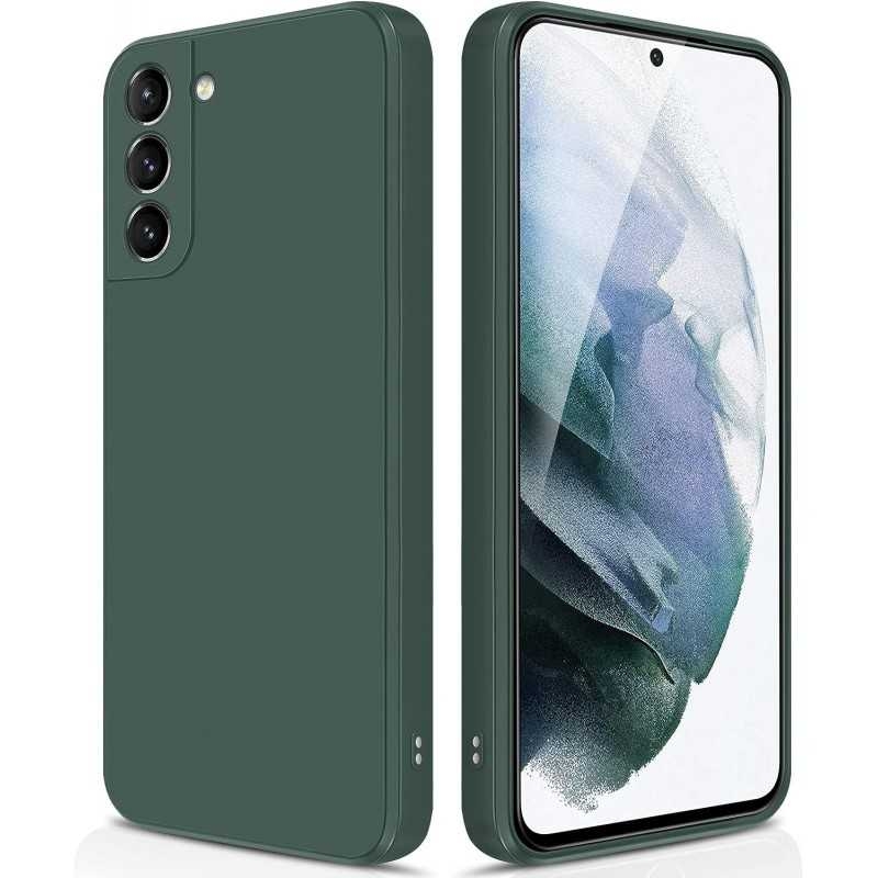 Compatible with Samsung S23 Case Samsung Green Matte Rubberized Camera Protection Liquid - Image 1