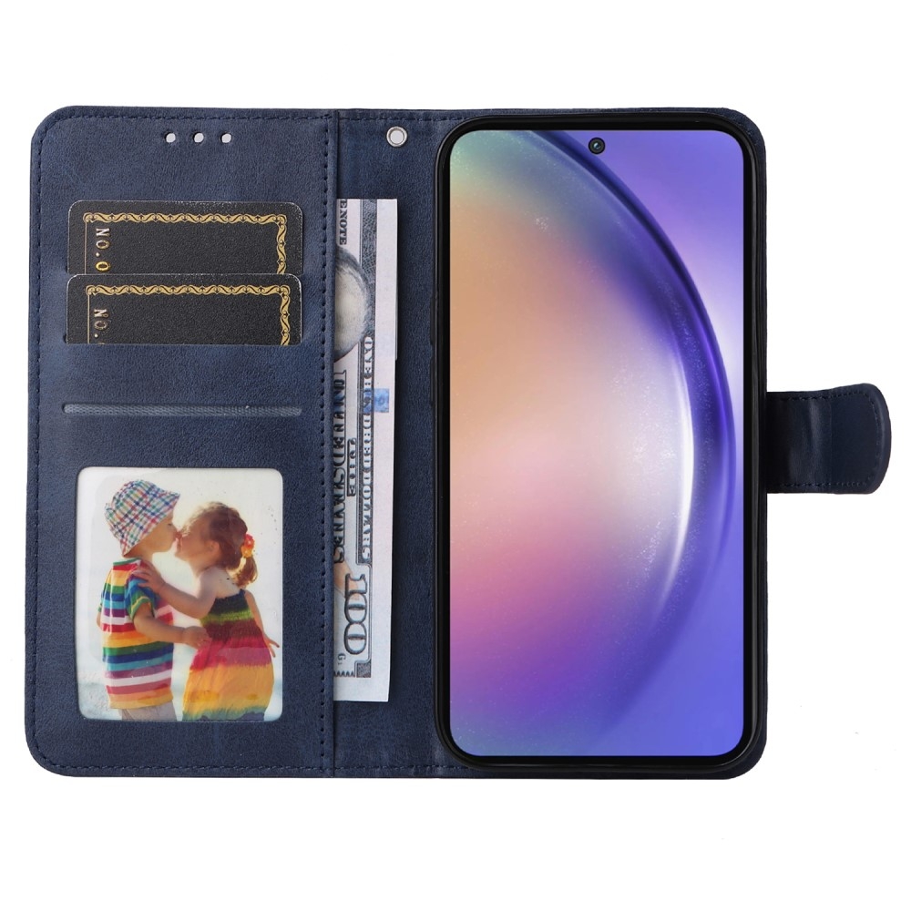 SKALO Compatible with Samsung A55 5G Wallet Case Samsung PU Leather Cover Blue - Image 3