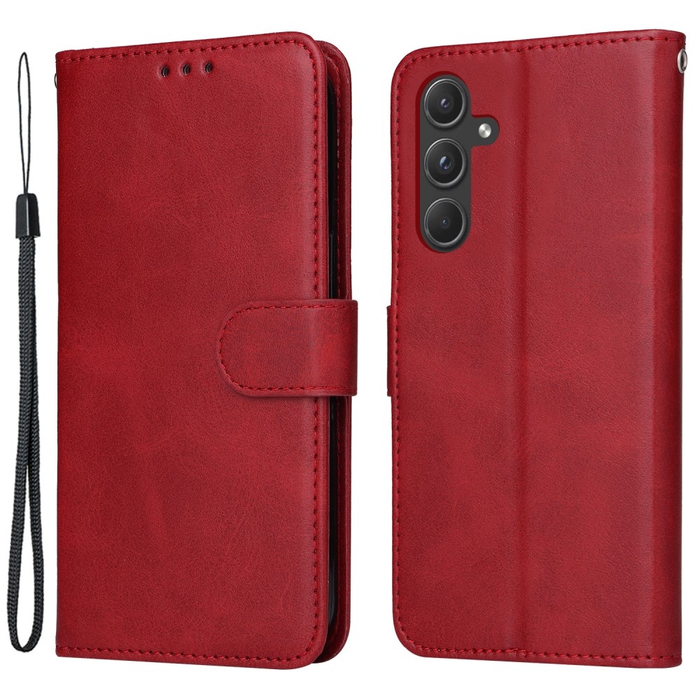 Compatible with Samsung A55 5G PU Leather Wallet Case Samsung, Red - Image 2