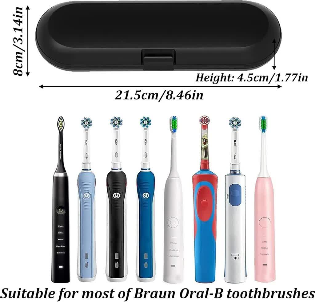 Electric Toothbrush Case – Dual-Pack Travel Holder for Braun, Compatible with Oral-B - Image 3