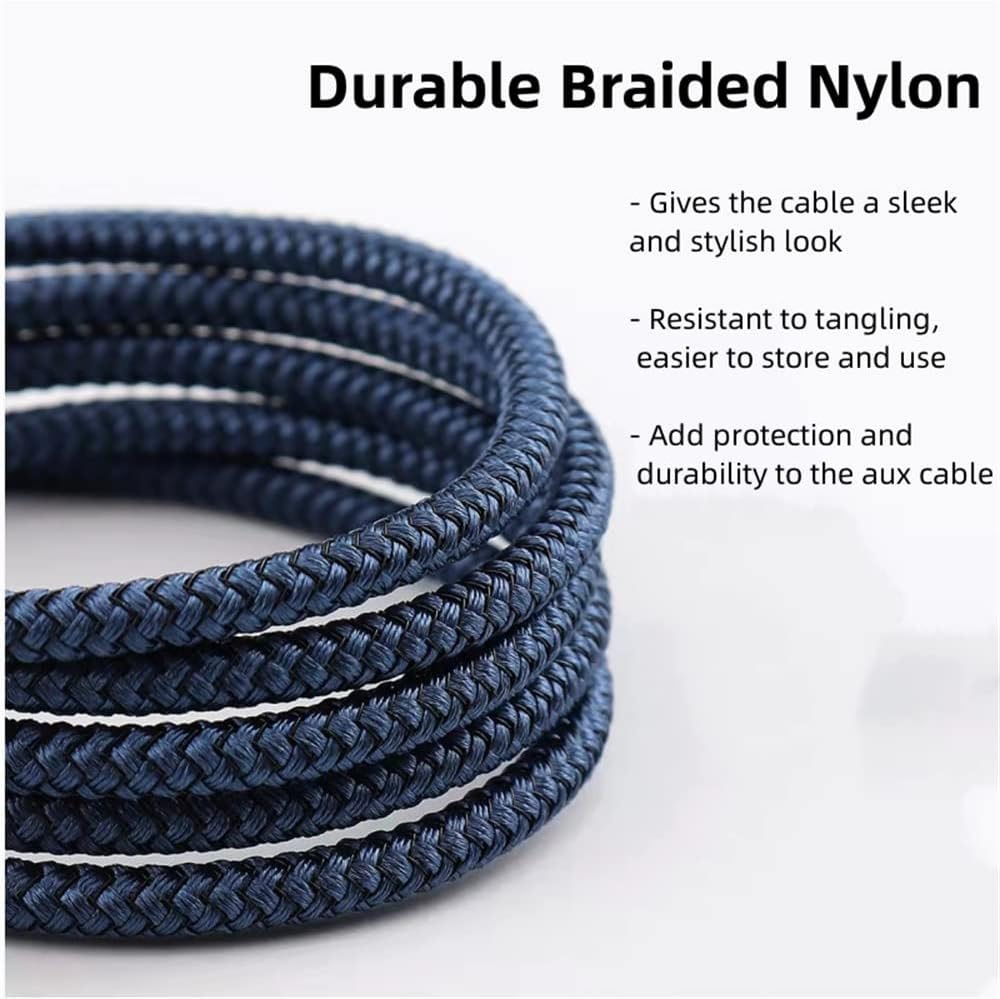 USB C \u0026 Lightning to 3.5mm Aux Audio Adapter Cable Braided Nylon - Image 7