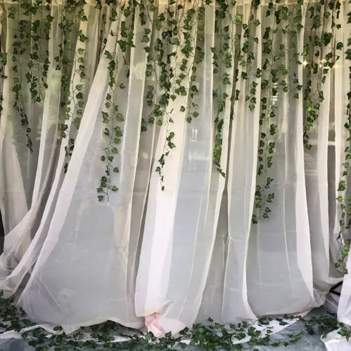 25 meters Ivy garland / Leaf garland - 2 m long Green - Image 8