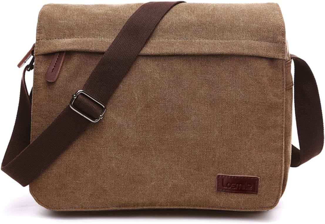 Men's shoulder bag canvas shoulder bag laptop bag school bag - Image 1