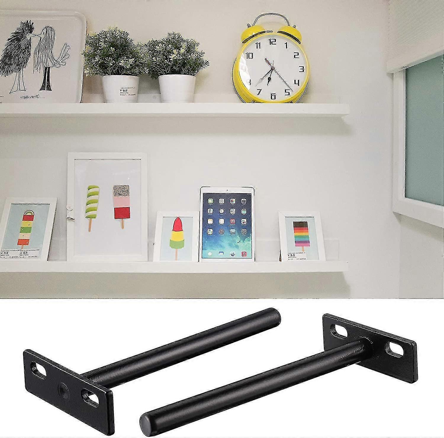 Heavy Duty Invisible Floating Shelf Bracket 4 pcs, Metal Hidden Bracket Compatible with Wood - Image 5
