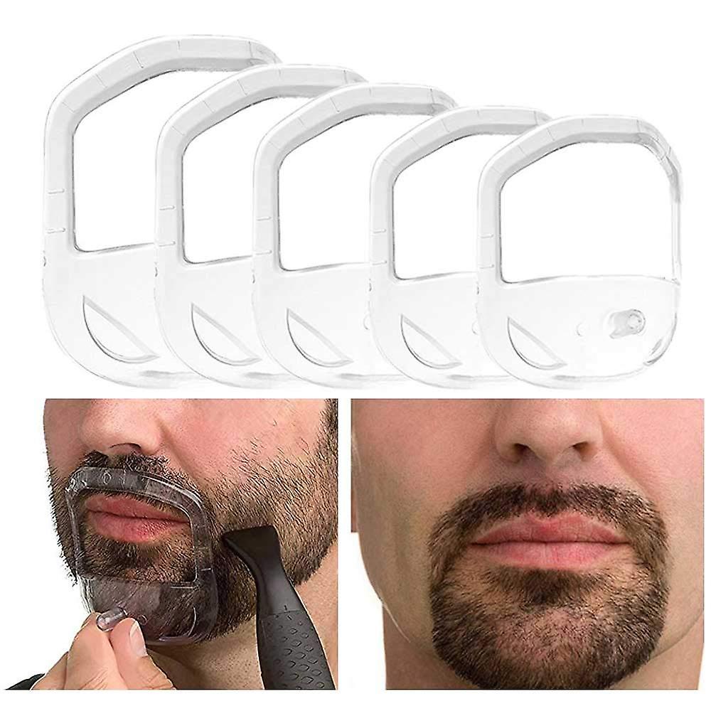 Goatee Shaving Template Beard Guide Shaper For Men White 5 Sizes - Image 1