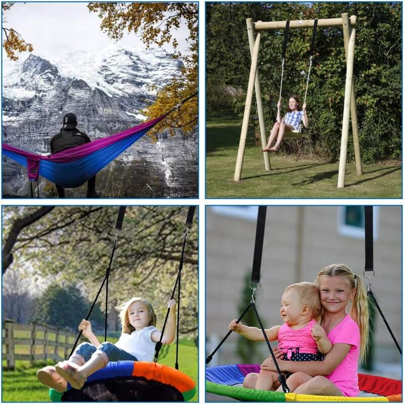 Swing Bracket Hammock Attachment Set for Hanging Chair Oral-B Philips Samsung Max 200Compatible with kg Tear-Resistant Polyester with 2 Protective Pads - Image 5