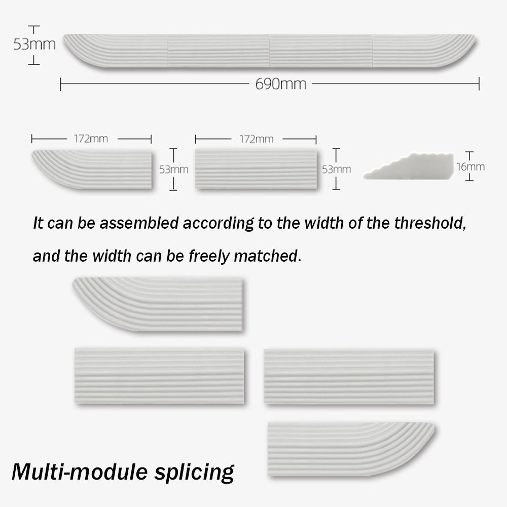Robot Vacuum Cleaner Replacement Ramp, Gray Threshold Ramp for Doors - Image 2