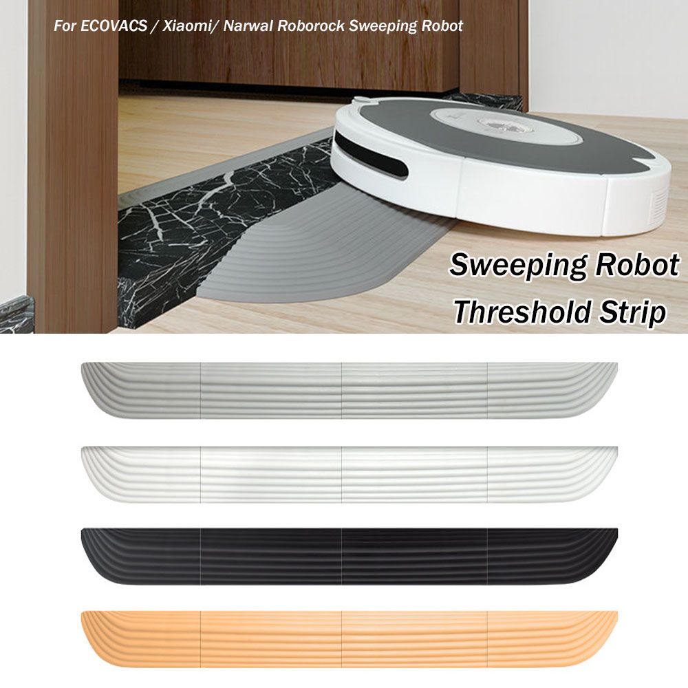 White Threshold Strip Compatible with Robot Vacuum Cleaner - Image 1
