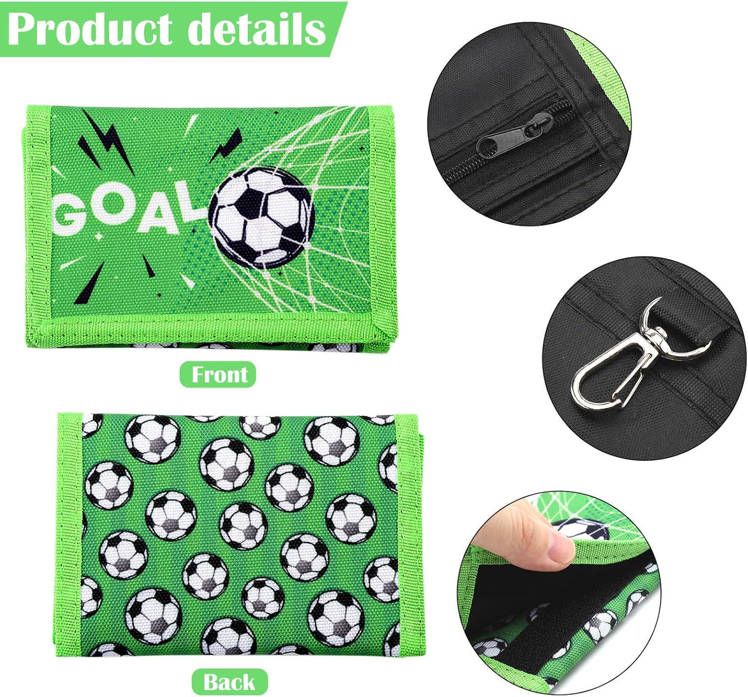 Football Pattern Chest Bag for Boys Mini Wallet Coin Purse - Image 2