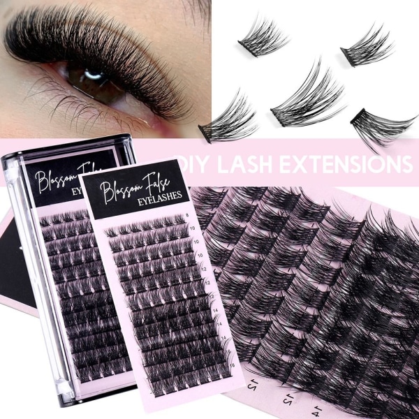 DIY Eyelash Extension Individual Cluster False Eyelashes - Image 1