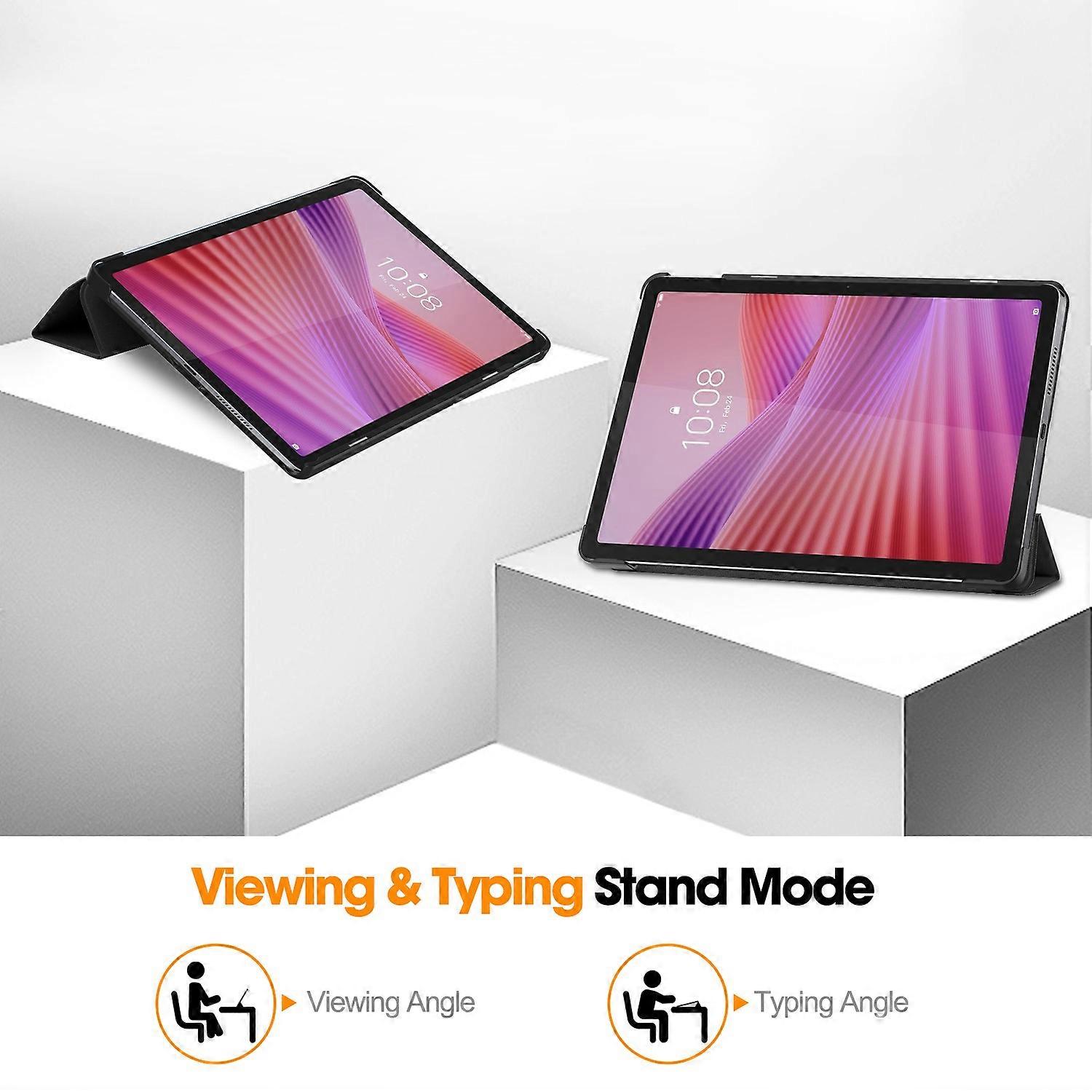 Lenovo Tab TB311FU Compatible Anti-Drop Leather Stand Case Multicolor Black - Image 4