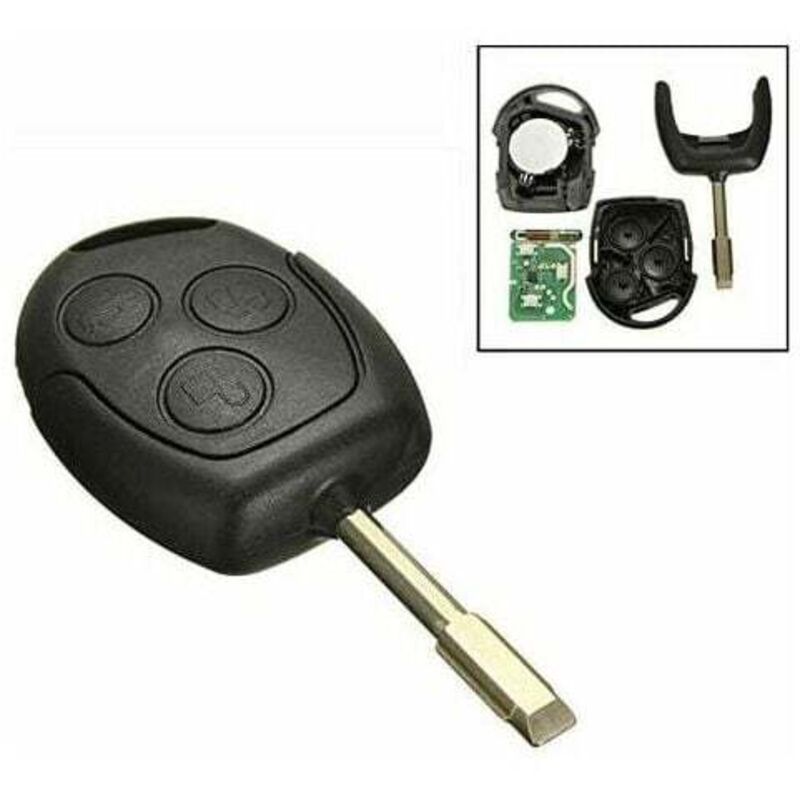 1 pc 3-button 433 MHz FOB remote key for Ford/Mondeo/Fiesta/Focus/Ka Transit - Image 1