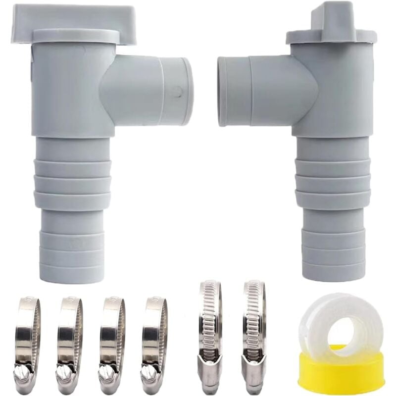 Pool Shutoff Valve 32mm Hose Connection 2-Pack Double Split Pool Maintenance Valve - Image 1