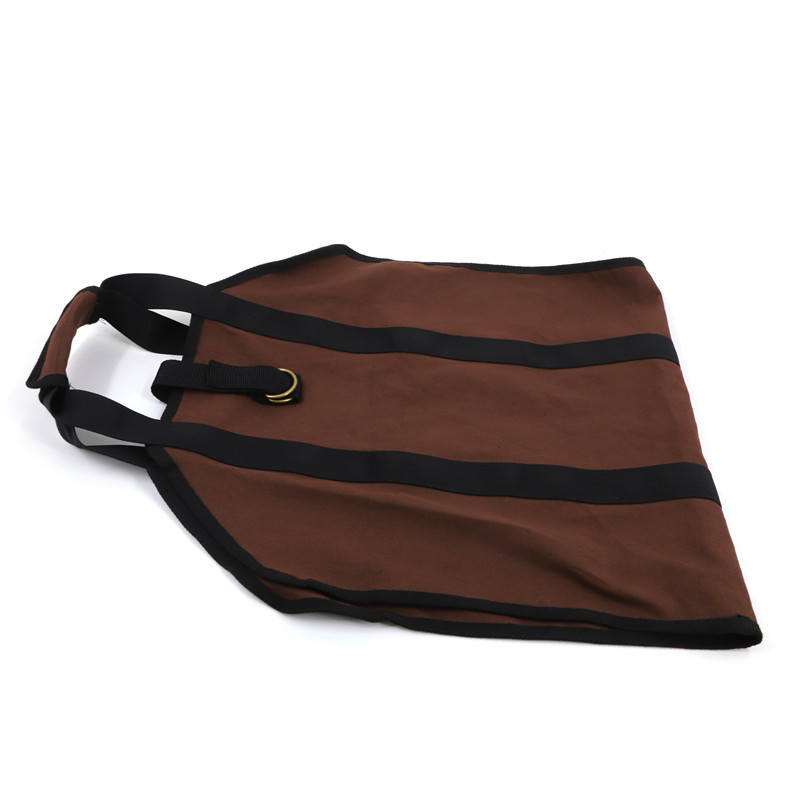Canvas Firewood Basket Bag Water-Resistant Foldable for Wood-Burning Stoves Camping Accessories - Image 3
