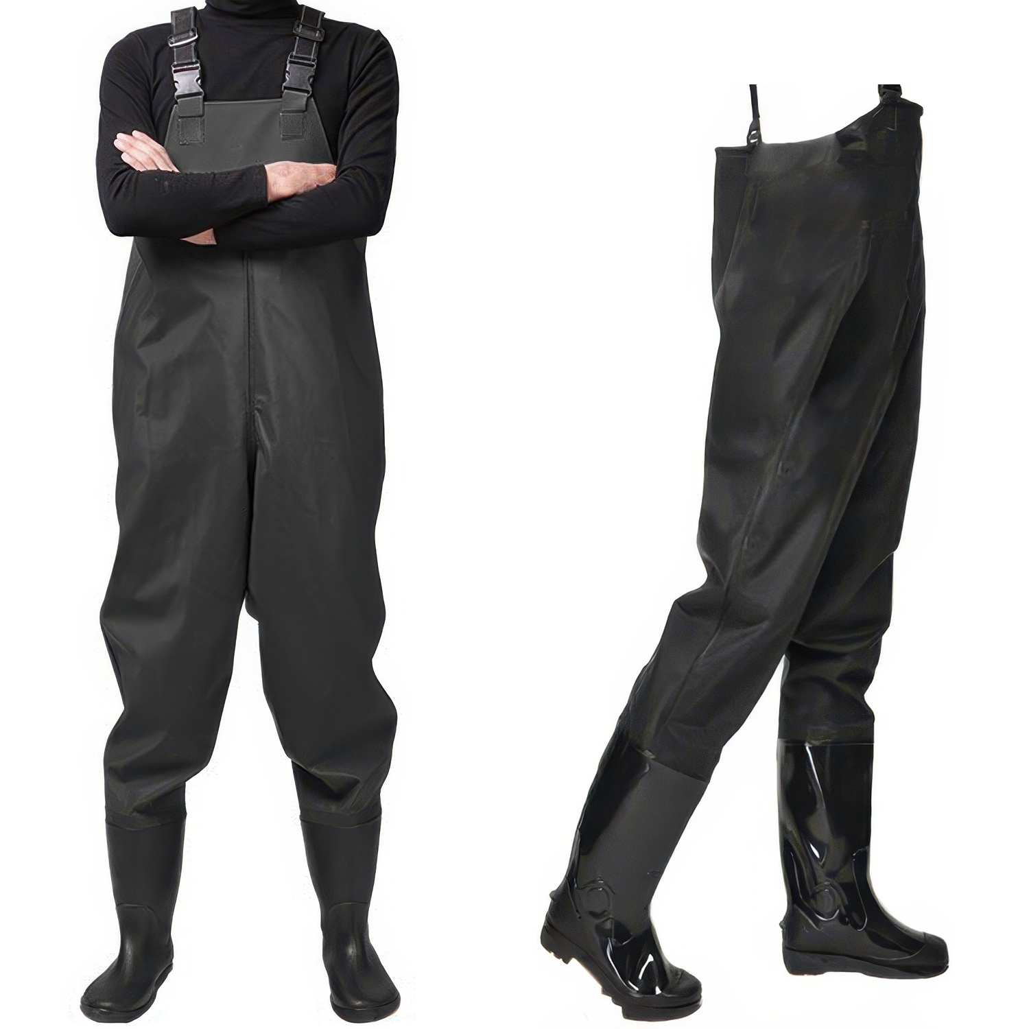 Fishing Waders Black Size 45 - Image 1