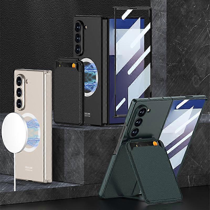 Magnetic Card Slot Case For Compatible with Samsung Galaxy Z Fold7 5G Samsung Grey - Image 2