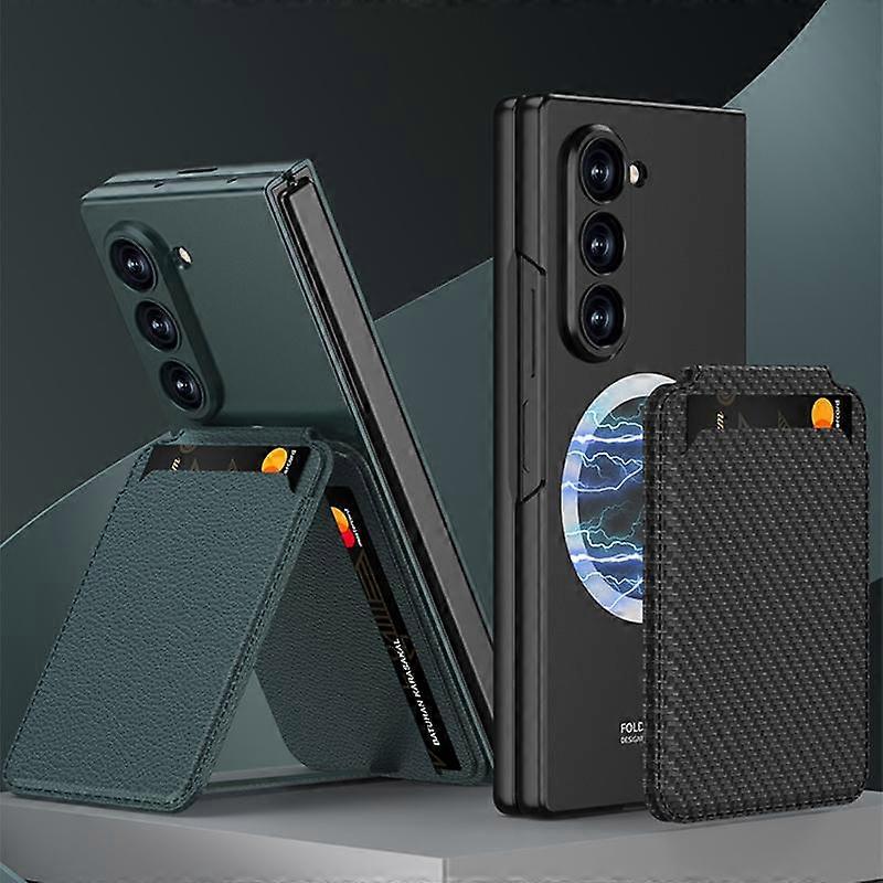 Magnetic Card Slot Case For Compatible with Samsung Galaxy Z Fold7 5G Samsung Grey - Image 3