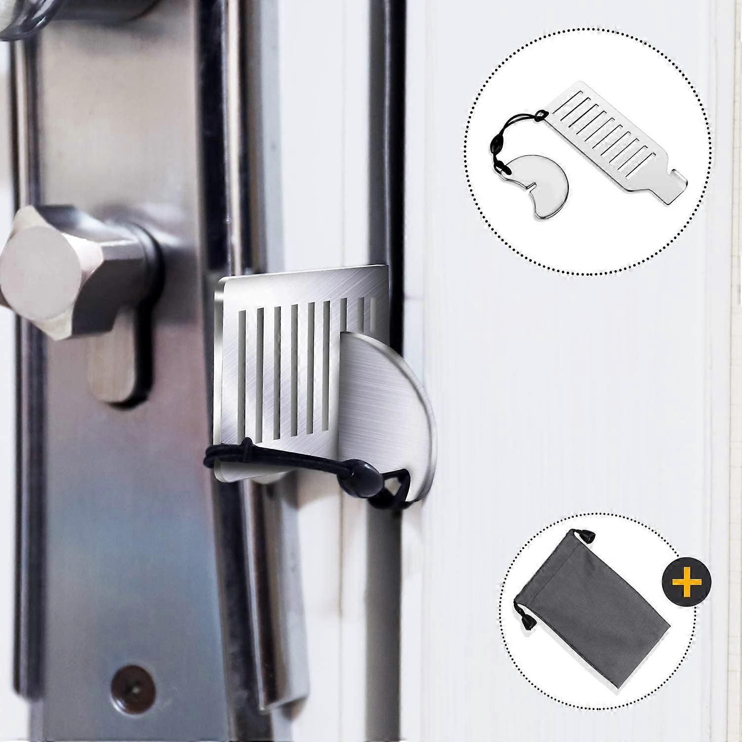 Portable Door Lock for Travel Security Device Compatible with Hotel Apartment Door Stopper - Image 2
