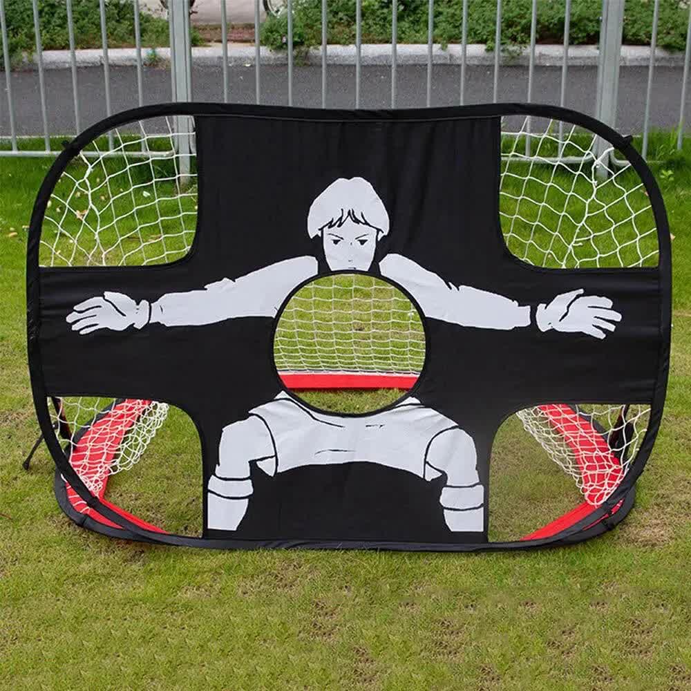 Foldable Nylon Soccer Goal for Children and Adults, Soccer Goal for Playground, Garden, Indoor and Outdoor Red - Image 1