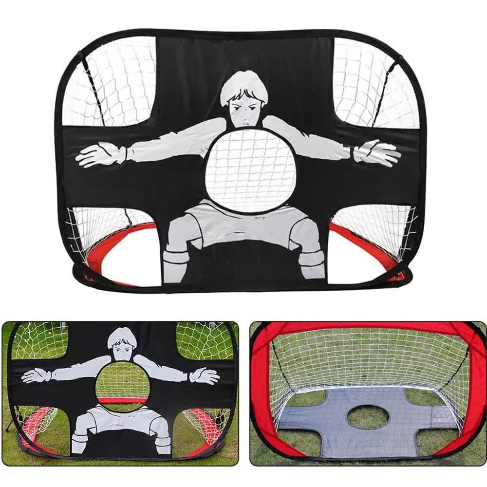 Foldable Nylon Soccer Goal for Children and Adults, Soccer Goal for Playground, Garden, Indoor and Outdoor Red - Image 2