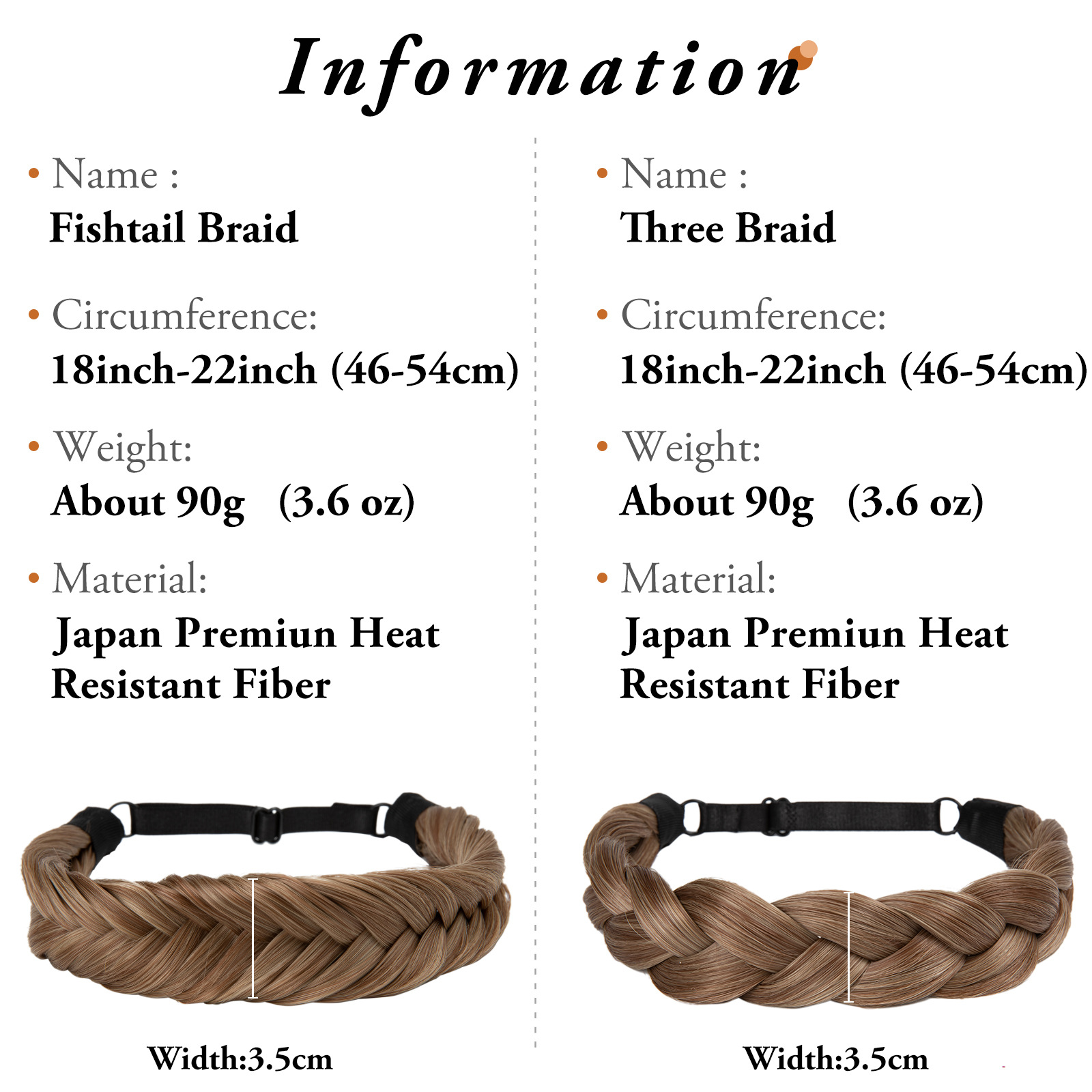 1pc Synthetic Braiding Hair with Adjustable Belt Braided Bohemian Style Women Hairstyle 10 10 Athree strand braid - Image 2