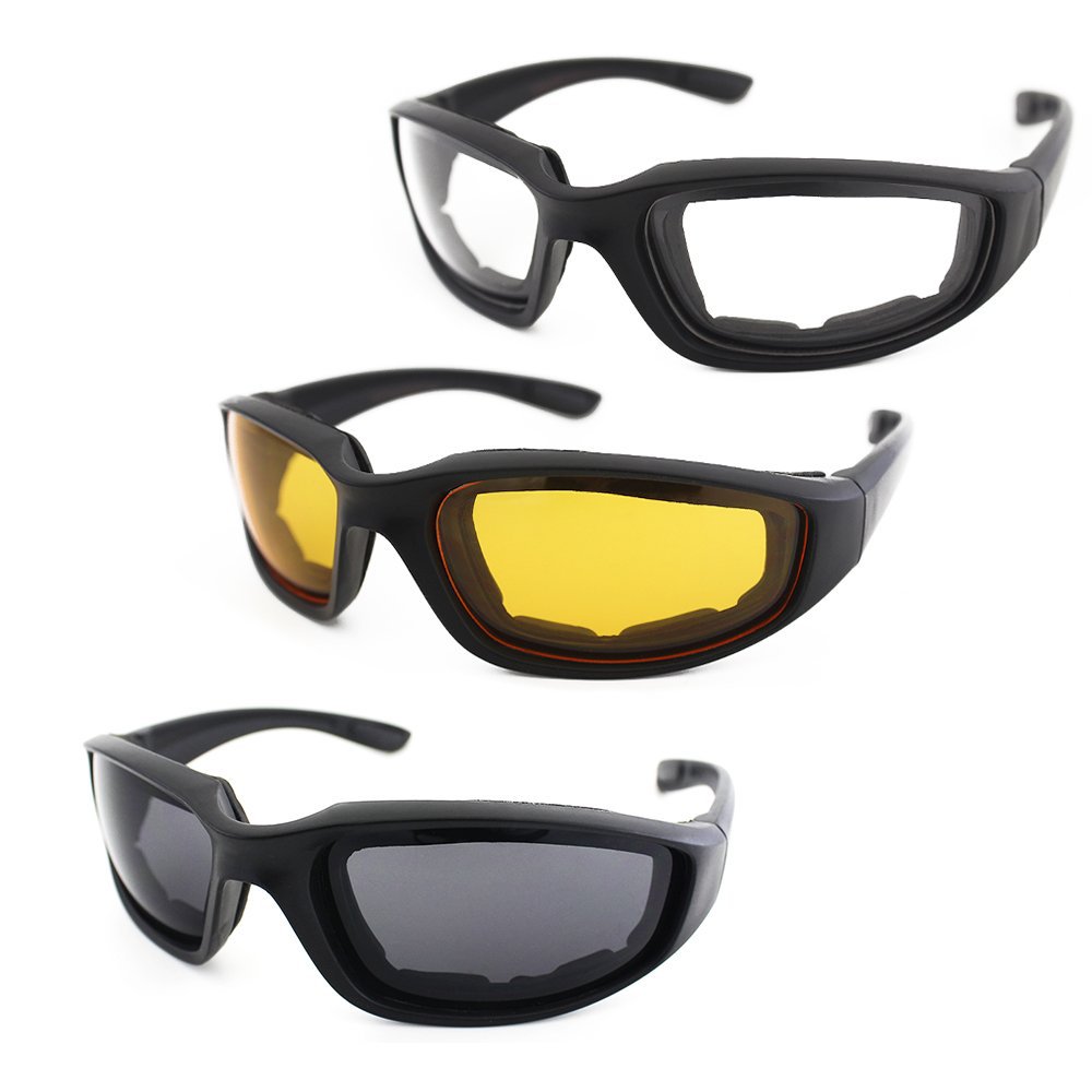 Compatible with Oral-B Cycling Glasses Windproof Desert Dustproof Sports Built-in Foam Goggles 3 Pcs - Image 1