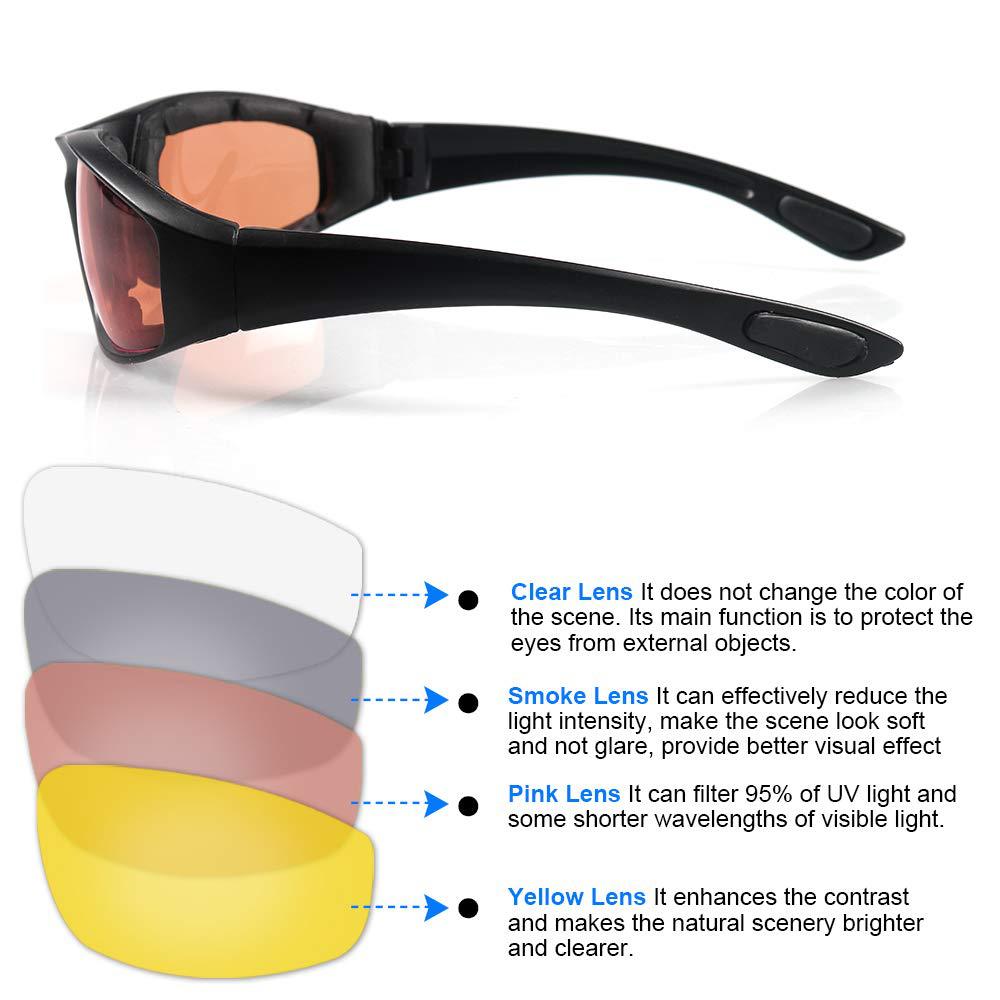 Compatible with Oral-B Cycling Glasses Windproof Desert Dustproof Sports Built-in Foam Goggles 3 Pcs - Image 2