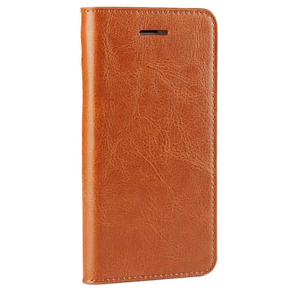 iPhone 4.7 inch Leather Flip Phone Case Compatible with iPhone SE (2020) SE (2022) 8 7 Brown - Image 2