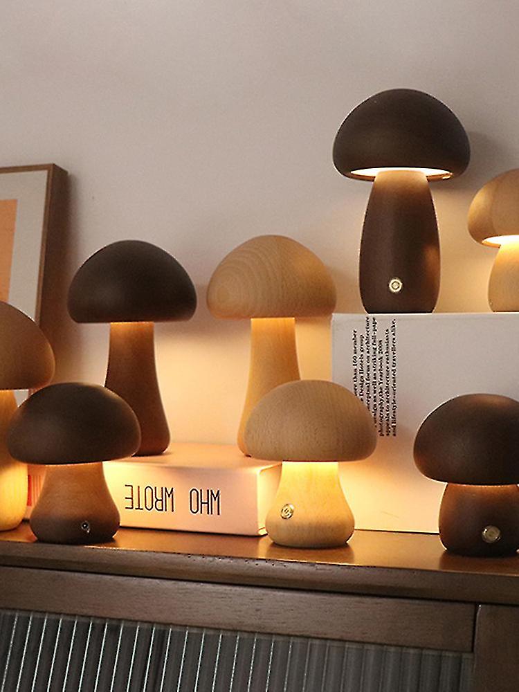 Mushroom Lamp with Remote Control Night Light for Bedroom Indoor Outdoor Table Desk USB Rechargeable - Image 1