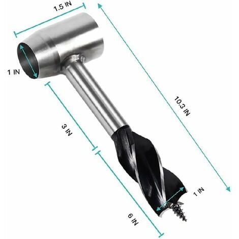 Hand Drill for Woodworking with Leather Case Compatible with Bushcraft Settlers Tools Outdoor Woodworking Drill for Holes and Plugs - Image 5