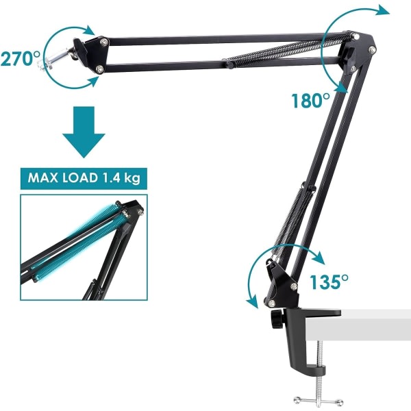 HyperX QuadCast S Microphone Stand Professional Condenser Mic Holder - Image 4