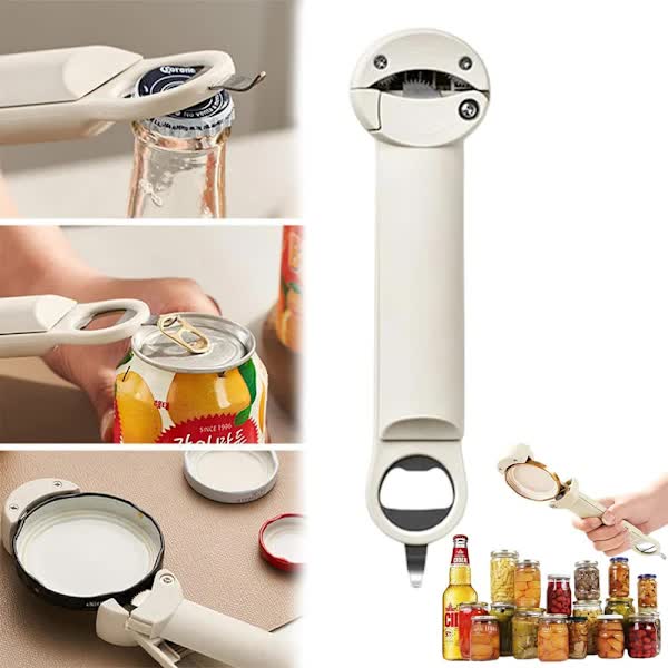 Multifunctional Telescopic Cap Opener - Adjustable Multifunctional Can Opener and Cap Holder for People with Weak Hands - Image 1