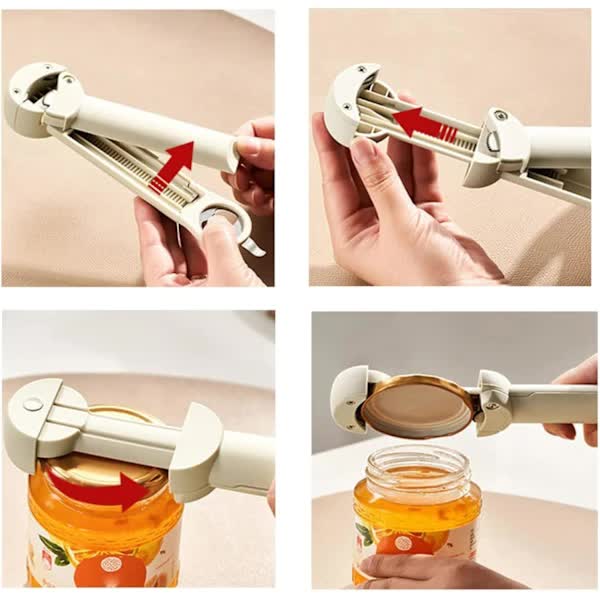 Multifunctional Telescopic Cap Opener - Adjustable Multifunctional Can Opener and Cap Holder for People with Weak Hands - Image 3