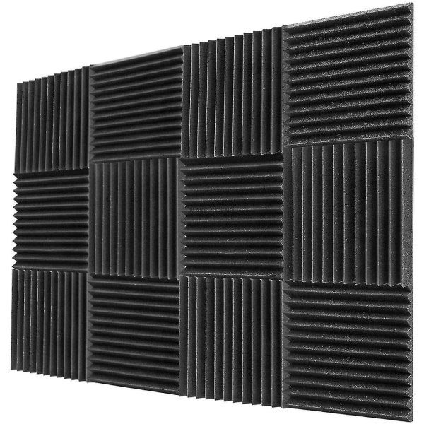 12pcs 300x300x25mm Acoustic Foam Panels Soundproofing For Studio KTV Bar Wall Wedges Compatible With Soundproofing - Image 1