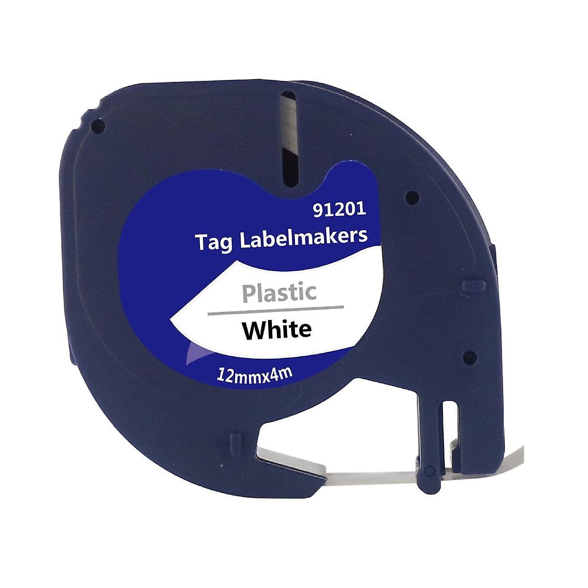 Letratag Refill Tape 5-Pack Black on White Compatible with Letratag 91331 - Image 3