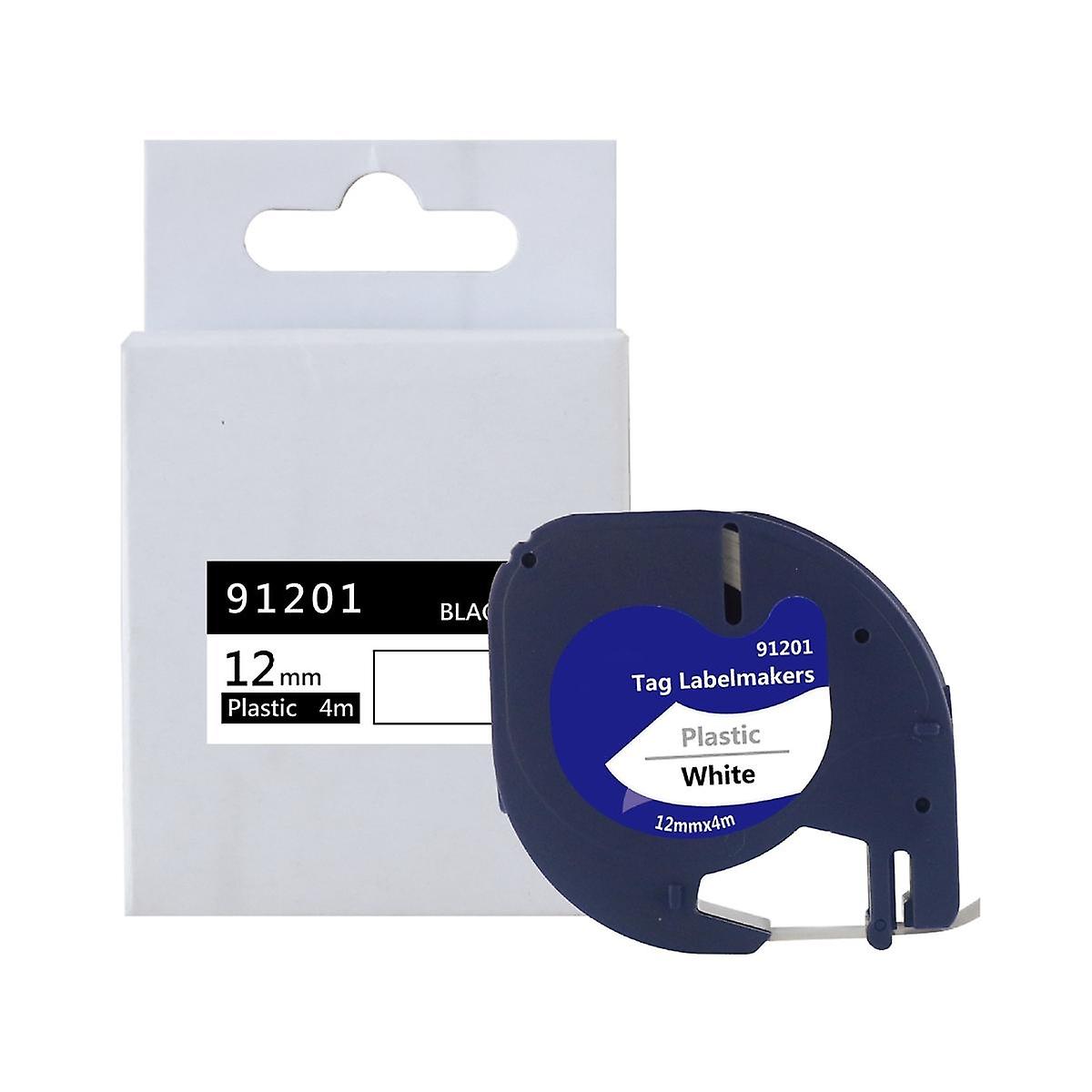 Letratag Refill Tape 5-Pack Black on White Compatible with Letratag 91331 - Image 5