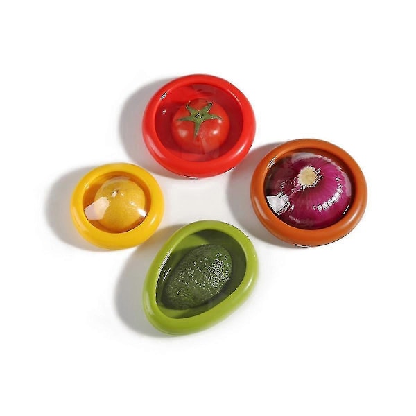 4pcs Reusable Food Storage Container Compatible with Avocado Tomato Saver Lemon Saver Container - Image 1