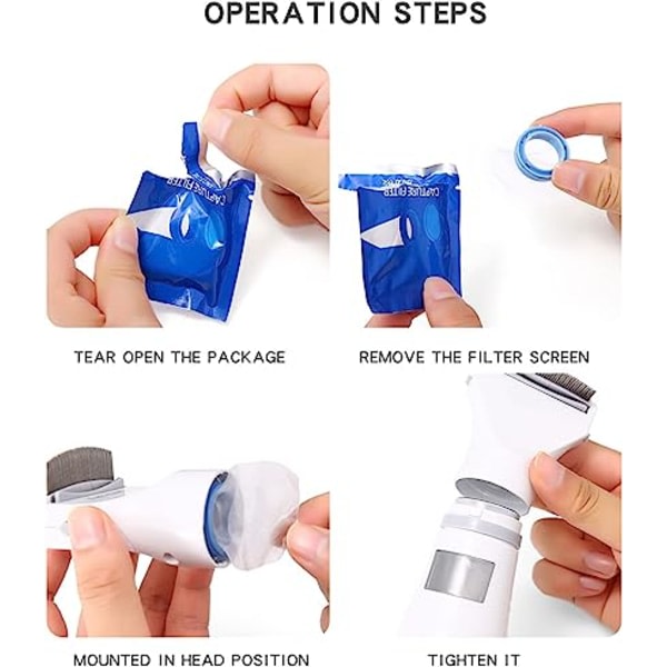 Electric Lice Comb with Vacuum, 3 Filters - Professional Lice Cleaning Tool for Kids and Pets - Image 4