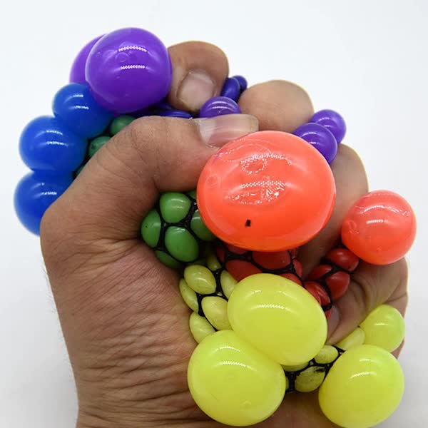 Stress Balls 4-Pack Mesh Textured for Adults Kids Therapy Squeeze - Image 2