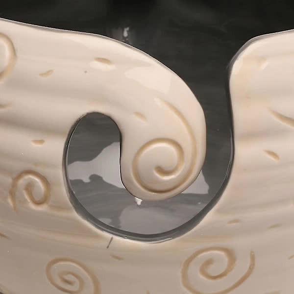 Ceramic Yarn Bowl for Knitting Holds Yarn Ball 15cm x 11cm - Image 2