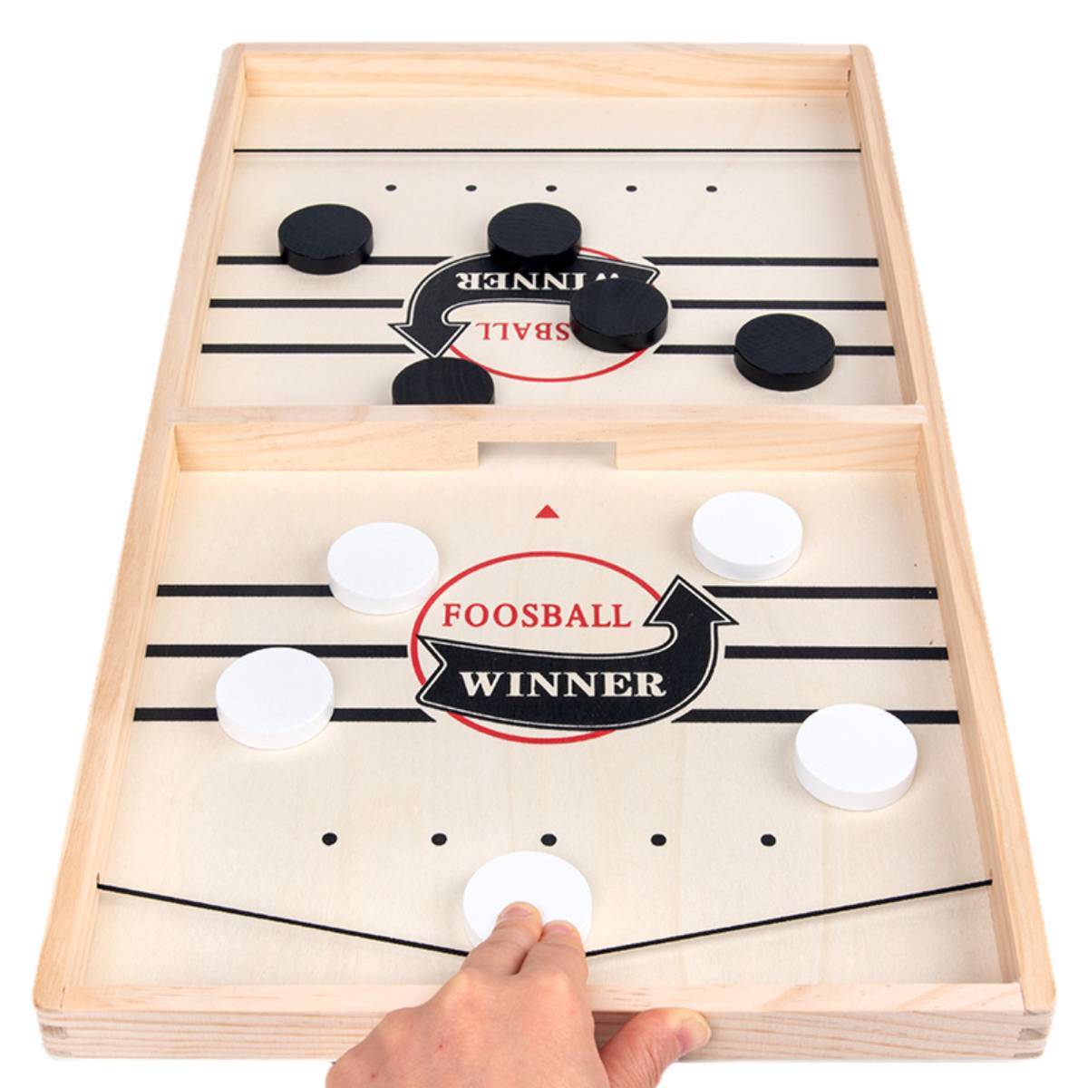 Hockey Table Game, Wooden Fast Sling Puck Game, Super Football Table Compatible with Sports Games - Image 1