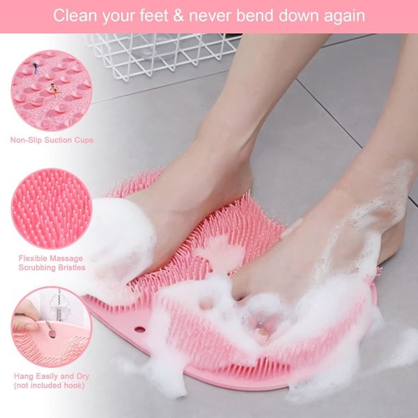 Foot Scrub Brush, Silicone Shower Brush for Cleaning and Massaging Feet - Image 4