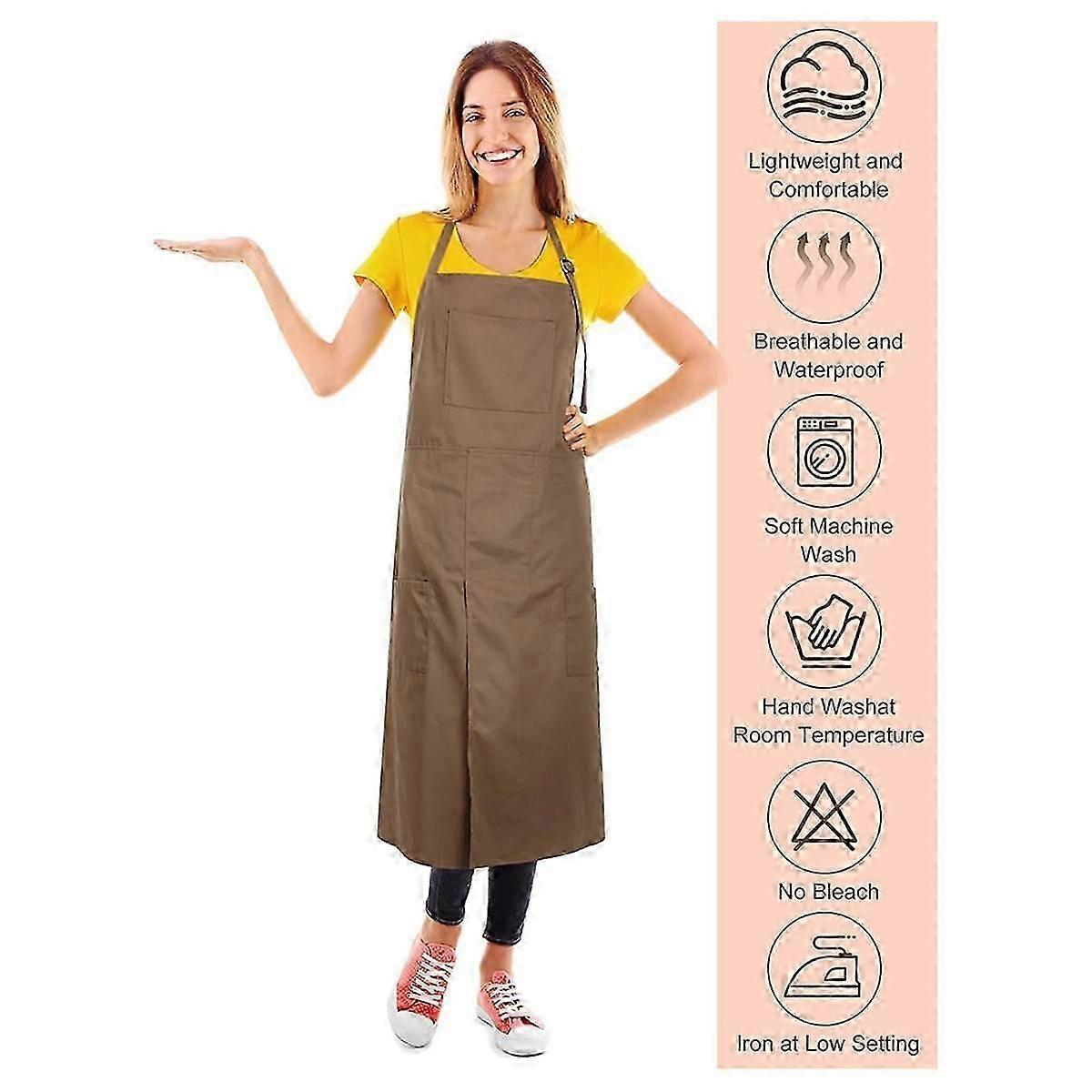 Ceramic Aprons with Split Legs for DIY, 2PCS Long Aprons for Women and Men - Image 3