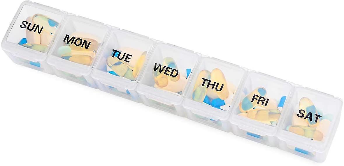 2 pcs Oversized Weekly Pill Organizer Box 2-pack, You Can Carry The Daily Pill Box Oversized Every Week Medicine Box - Image 3