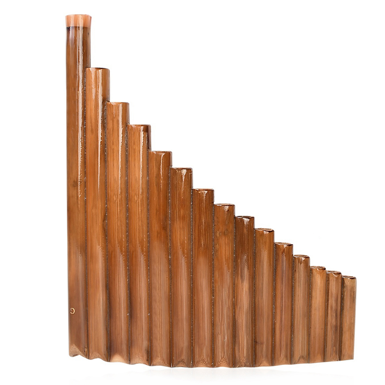 Handmade 15-Pipe Bamboo Pan Flute Natural Woodwind Instrument G-Tone - Image 1