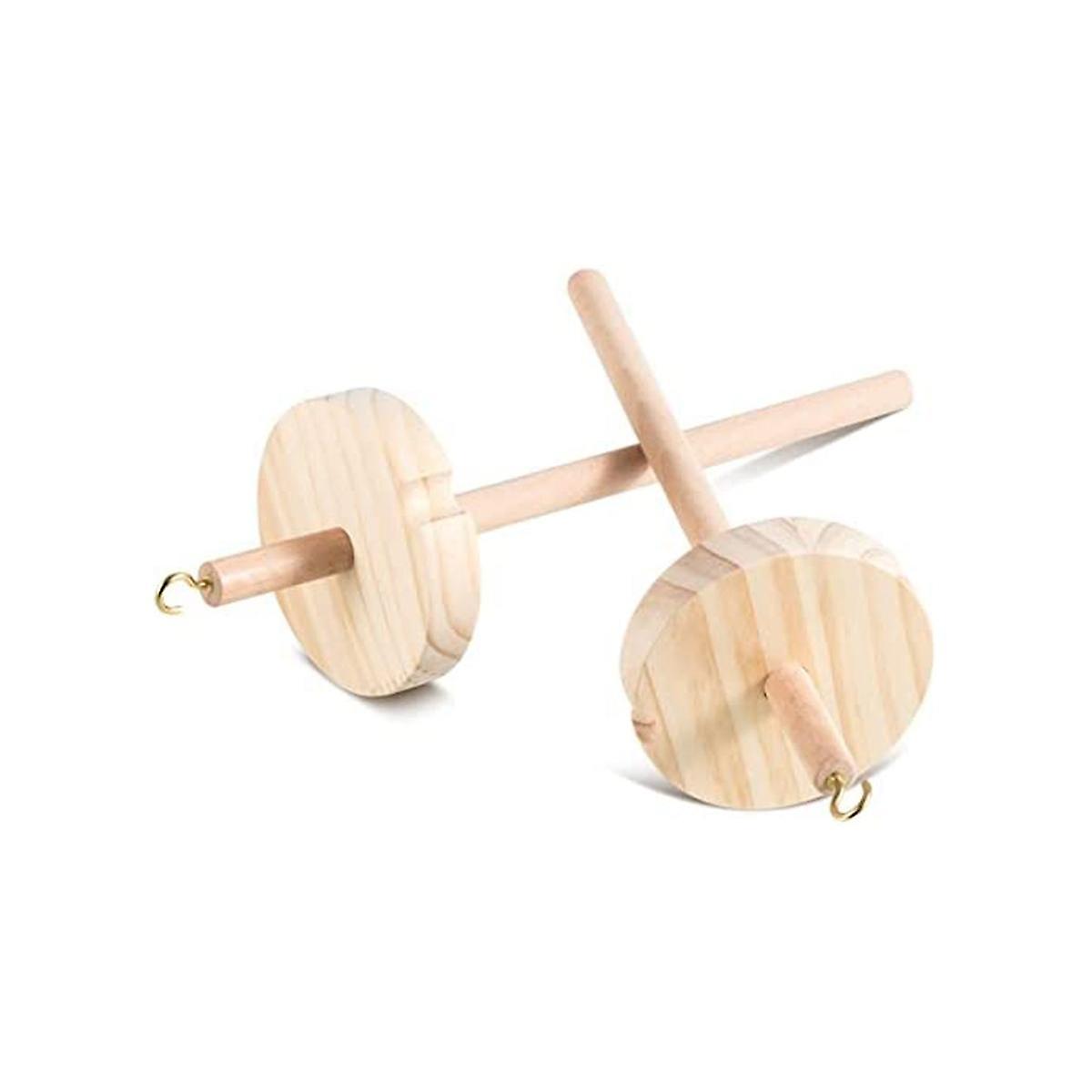 DIY Dragonfly Spindle Yarn Spinner, Handmade Wooden Spinning Wheel for Yarn Making, 2Pcs - Image 1