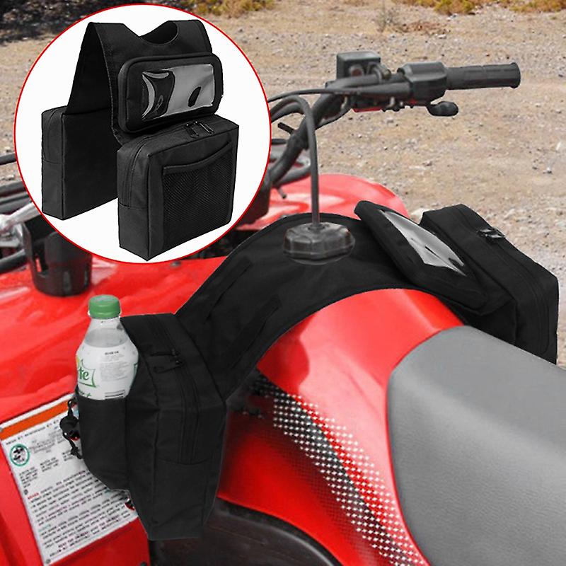ATV UTV Motorcycle Tank Saddle Bag with Waterproof Phone Storage Compatible with ATV UTV Models - Image 2